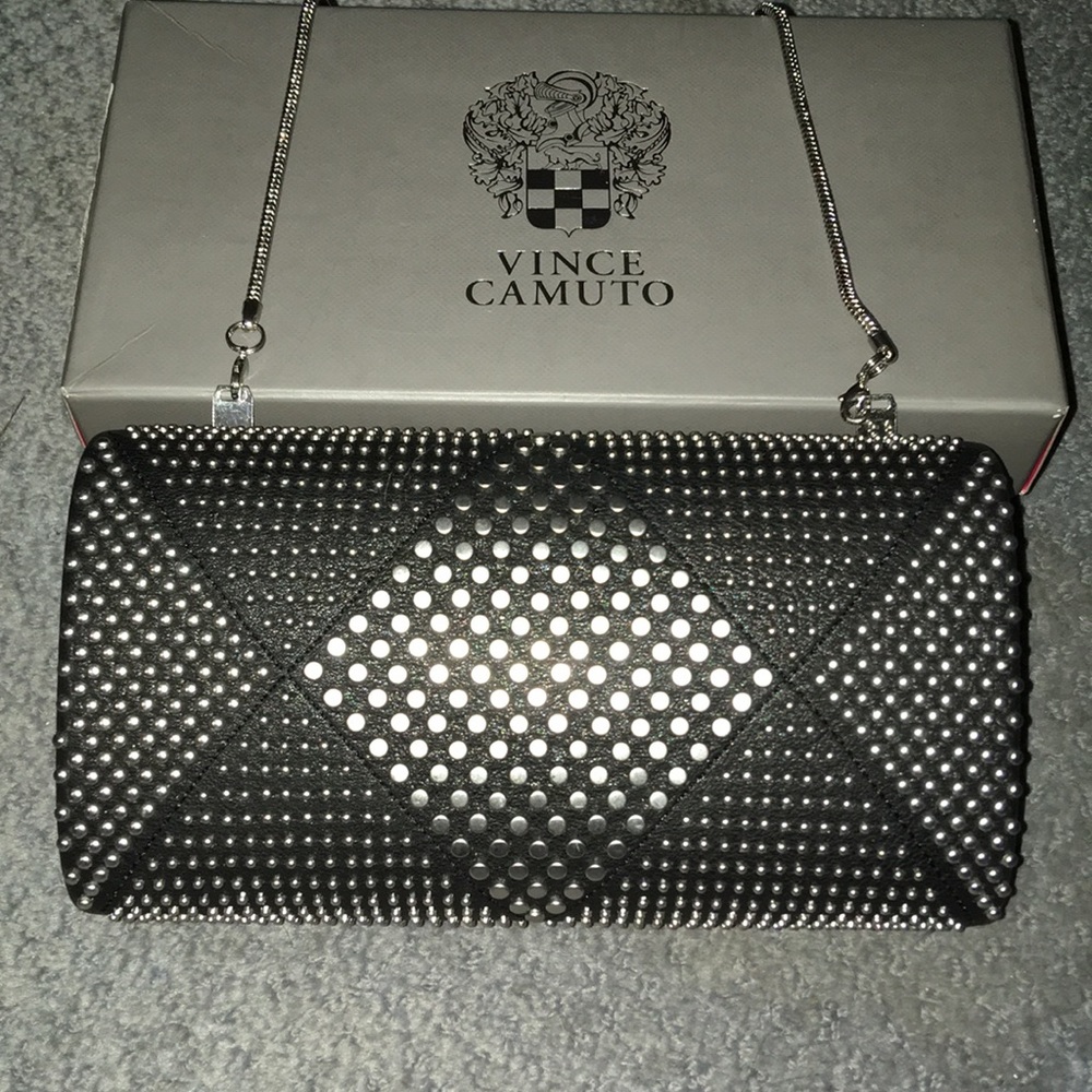 Vince Camuto clutch with sequins and solder strap